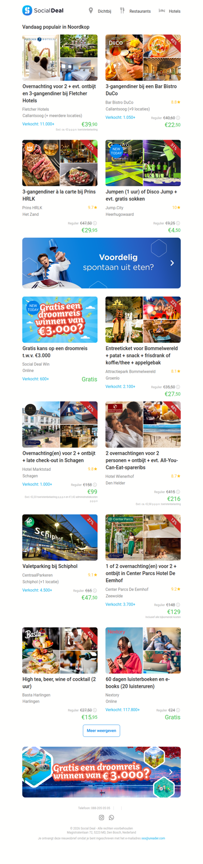 Overnachting voor 2 + evt. ontbijt en 3-gangendiner bij Fletcher Hotels | 3-gangendiner bij een Bar Bistro DuCo