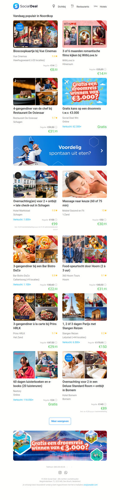 Bioscoopkaartje bij Vue Cinemas | 3 of 6 maanden romantische films kijken bij WithLove.tv