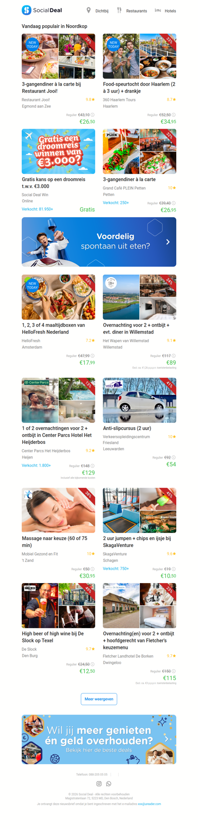 3-gangendiner à la carte bij Restaurant Jooi! | Food-speurtocht door Haarlem (2 à 3 uur) + drankje