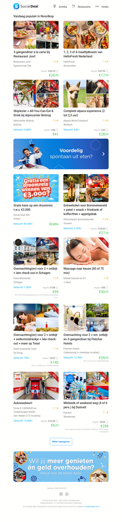 3-gangendiner à la carte bij Restaurant Jooi! | 1, 2, 3 of 4 maaltijdboxen van HelloFresh Nederland