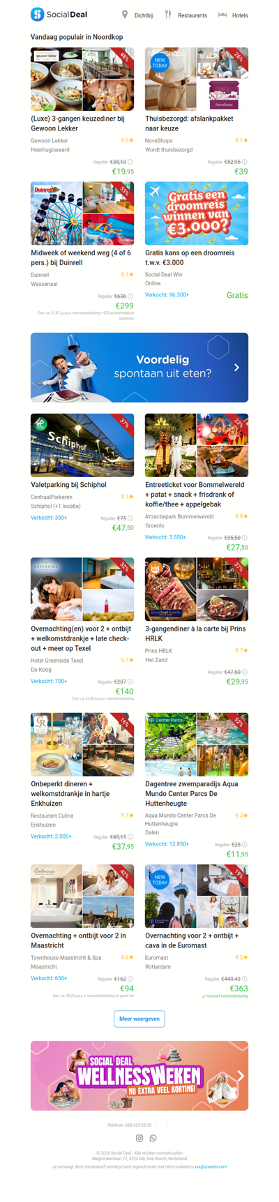 Thuisbezorgd: afslankpakket naar keuze | (Luxe) 3-gangen keuzediner bij Gewoon Lekker