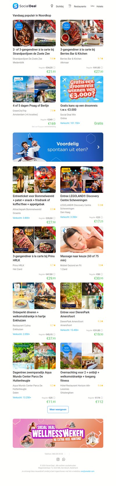 2- of 3-gangendiner à la carte bij Strandpaviljoen de Zoete Zee | 3-gangendiner à la carte bij Berries Bar & Kitchen