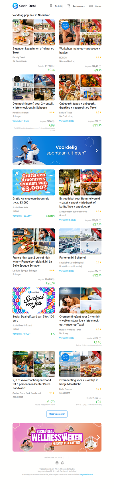 Workshop make-up + prosecco + hapjes | 2-gangen keuzelunch of -diner op Texel