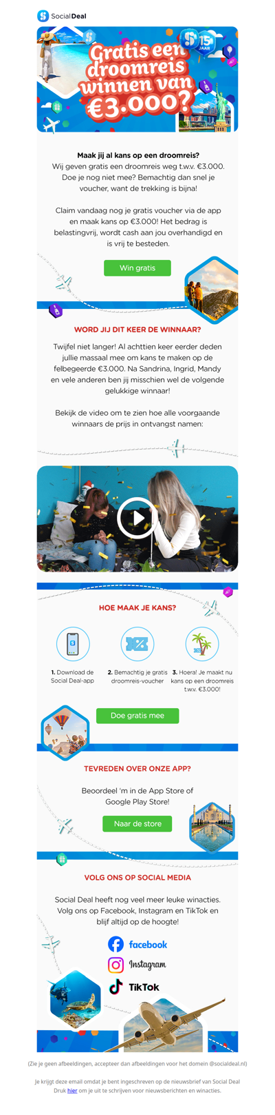 🌴 Reminder: jouw kans om een droomreis te winnen! 💰
