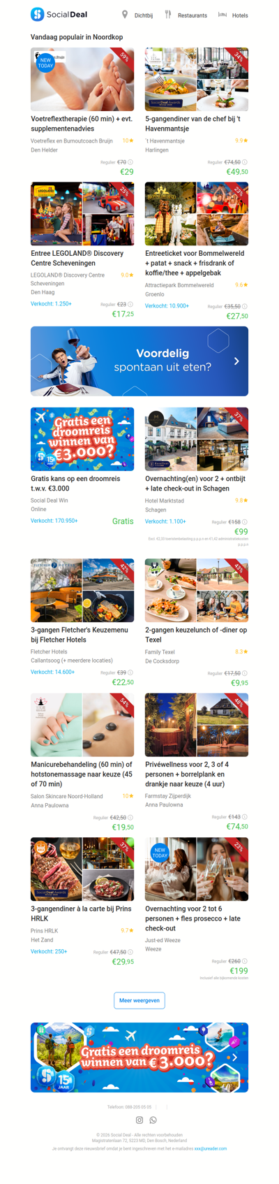 Voetreflextherapie (60 min) + evt. supplementenadvies | 5-gangendiner van de chef bij 't Havenmantsje