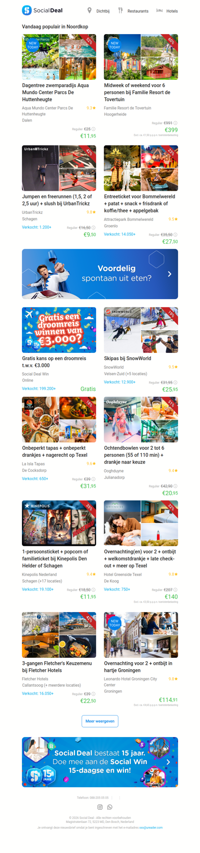 Dagentree zwemparadijs Aqua Mundo Center Parcs De Huttenheugte | Midweek of weekend voor 6 personen bij Familie Resort de Tovertuin