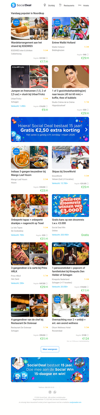 Wandelarrangement aan het strand bij IEGEWIES | Entree Walibi Holland