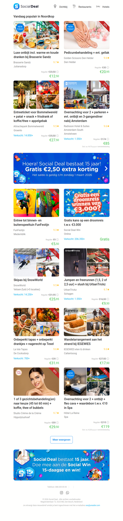 Luxe ontbijt incl. warme en koude dranken bij Brasserie Sandz | Pedicurebehandeling + evt. gellak