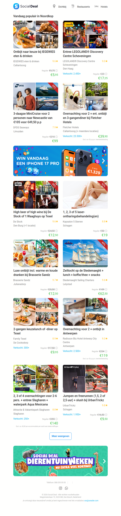 Ontbijt naar keuze bij IEGEWIES eten & drinken | Entree LEGOLAND® Discovery Centre Scheveningen