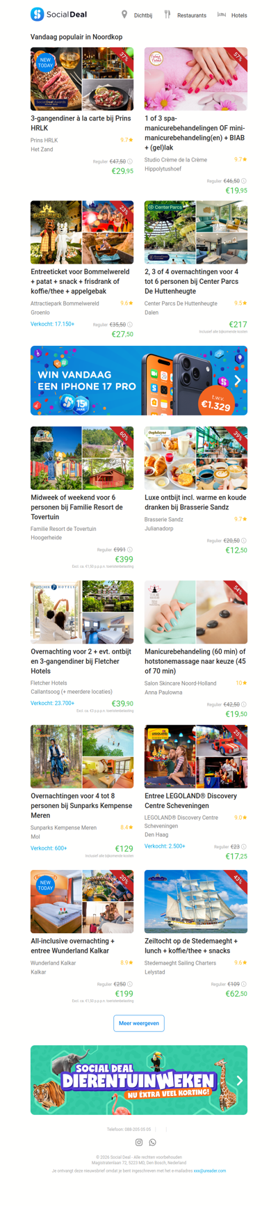 3-gangendiner à la carte bij Prins HRLK | 1 of 3 spa-manicurebehandelingen OF mini-manicurebehandeling(en) + BIAB + (gel)lak