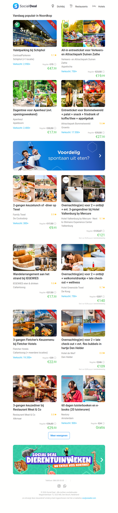 Valetparking bij Schiphol | All-in entreeticket voor Verkeers- en Attractiepark Duinen Zathe