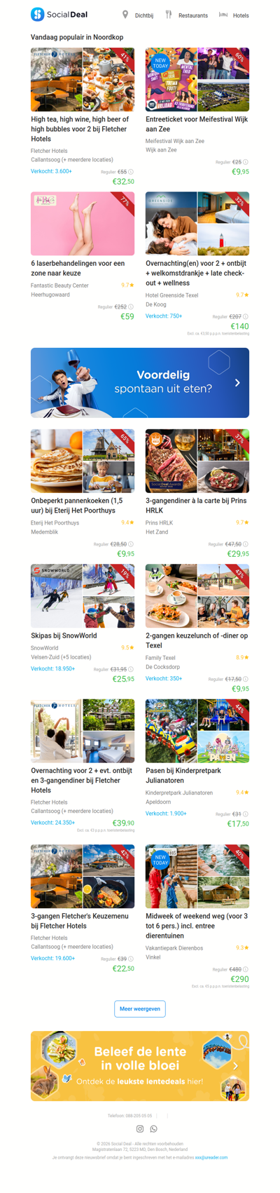 Entreeticket voor Meifestival Wijk aan Zee | High tea, high wine, high beer of high bubbles voor 2 bij Fletcher Hotels