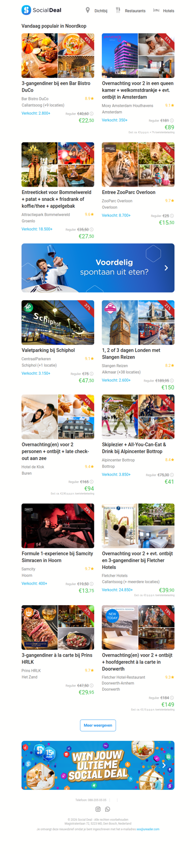 3-gangendiner bij een Bar Bistro DuCo | Overnachting voor 2 in een queen kamer + welkomstdrankje + evt. ontbijt in Amsterdam