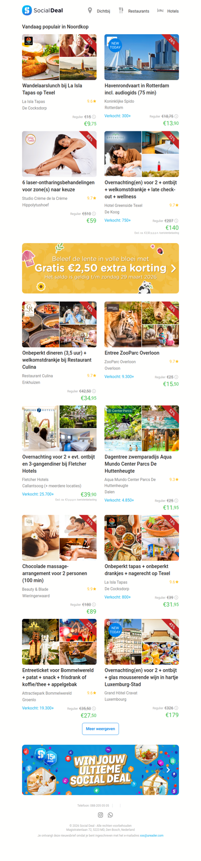 Havenrondvaart in Rotterdam incl. audiogids (75 min) | Wandelaarslunch bij La Isla Tapas op Texel