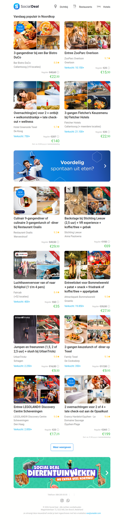 3-gangendiner bij een Bar Bistro DuCo | Entree ZooParc Overloon