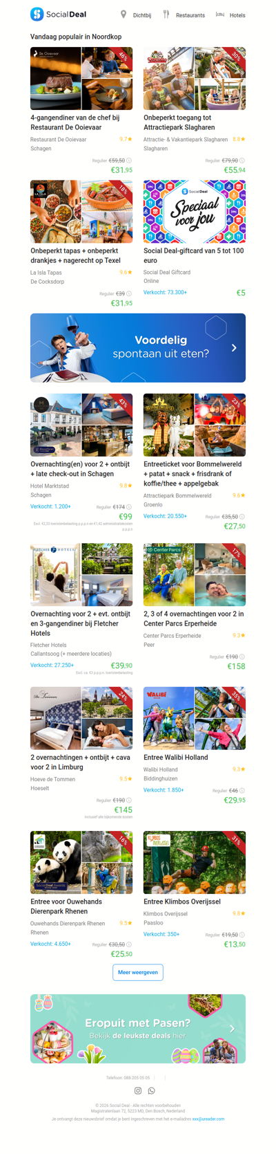 4-gangendiner van de chef bij Restaurant De Ooievaar | Onbeperkt toegang tot Attractiepark Slagharen