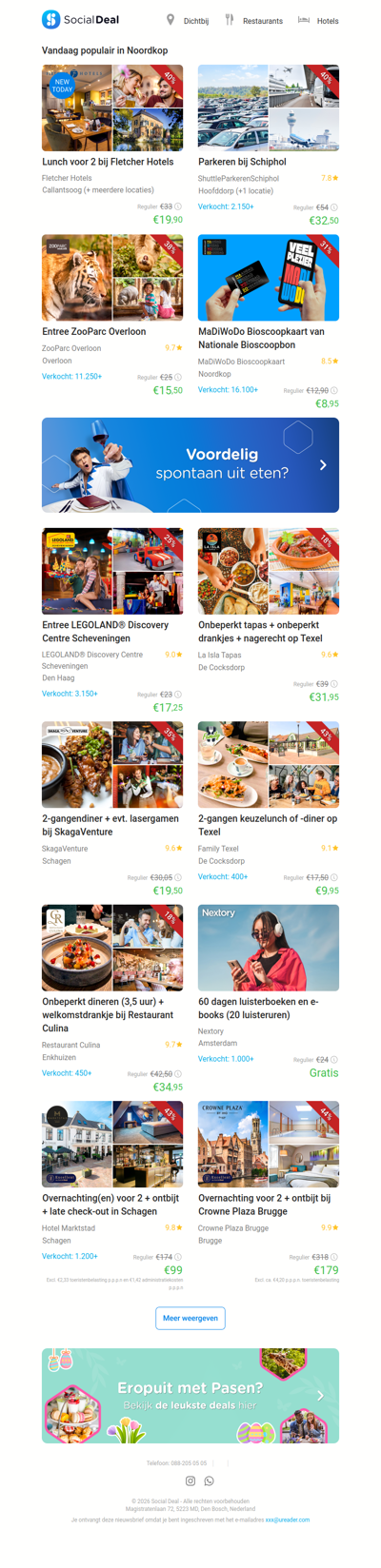 Lunch voor 2 bij Fletcher Hotels | Parkeren bij Schiphol