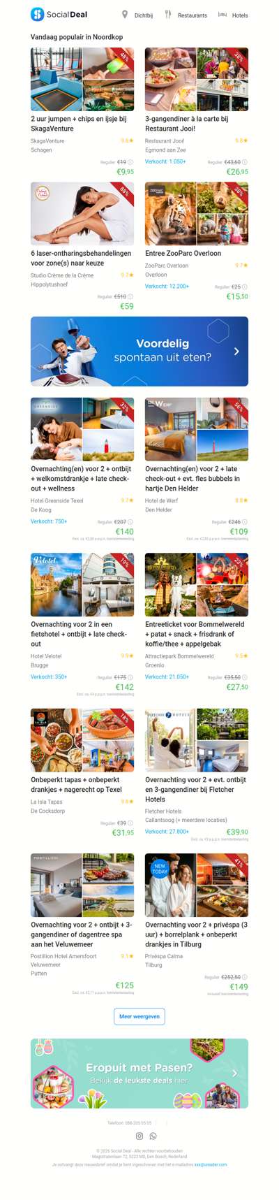 2 uur jumpen + chips en ijsje bij SkagaVenture | 3-gangendiner à la carte bij Restaurant Jooi!