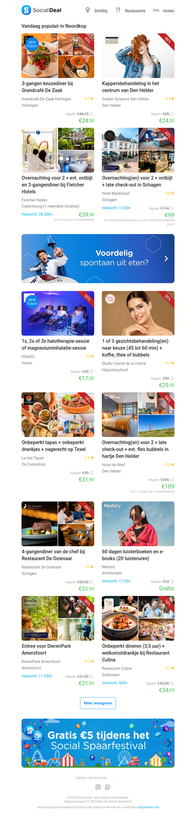 3-gangen keuzediner bij Grandcafé De Zaak | Kappersbehandeling in het centrum van Den Helder