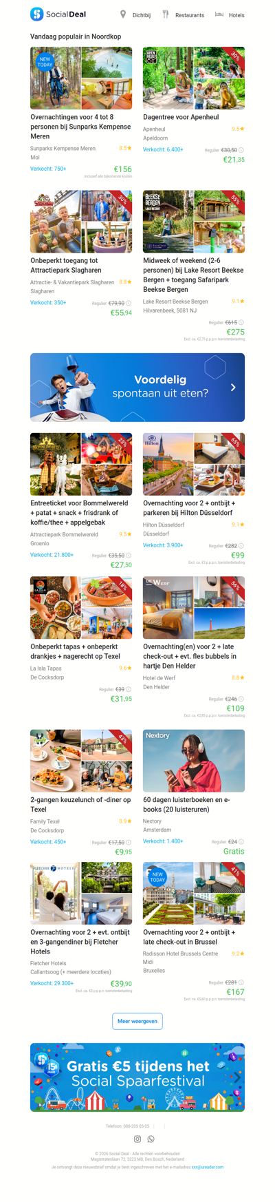 Overnachtingen voor 4 tot 8 personen bij Sunparks Kempense Meren | Dagentree voor Apenheul