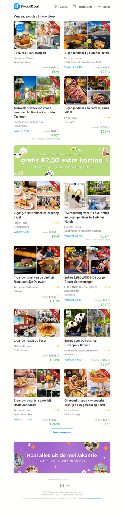 12-uurtje + evt. minigolf | 3-gangendiner bij Fletcher Hotels