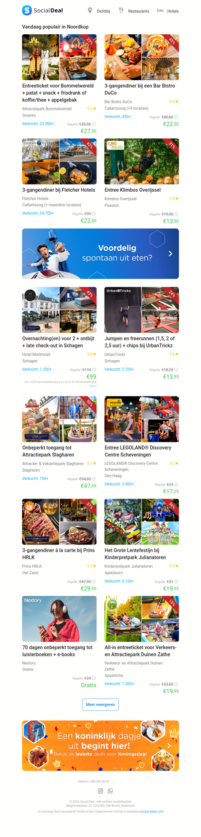 Entreeticket voor Bommelwereld + patat + snack + frisdrank of koffie/thee + appelgebak | 3-gangendiner bij een Bar Bistro DuCo