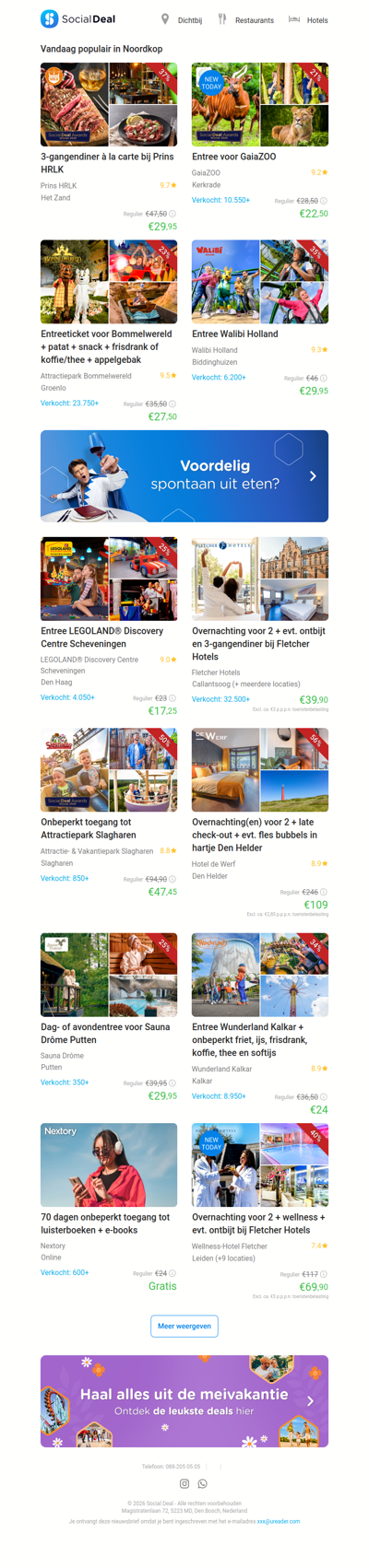 Entree voor GaiaZOO | 3-gangendiner à la carte bij Prins HRLK