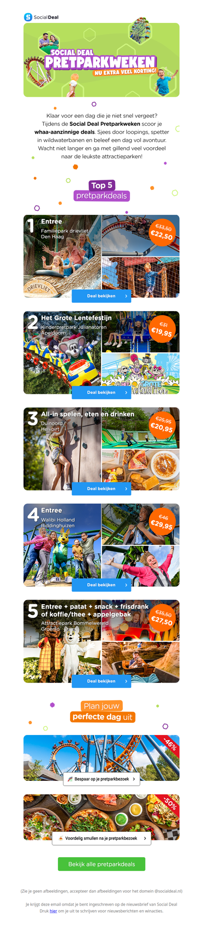 Social Deal Pretparkweken: dit wil je niet missen! 🎢🎡