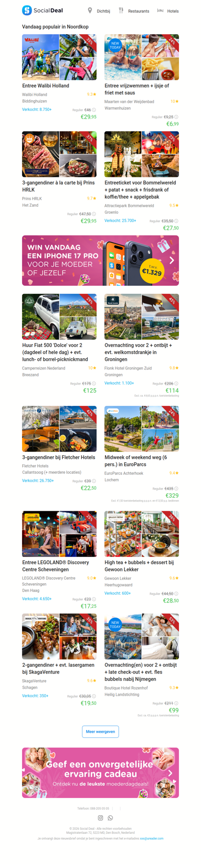 Entree vrijzwemmen + ijsje of friet met saus | Entree Walibi Holland