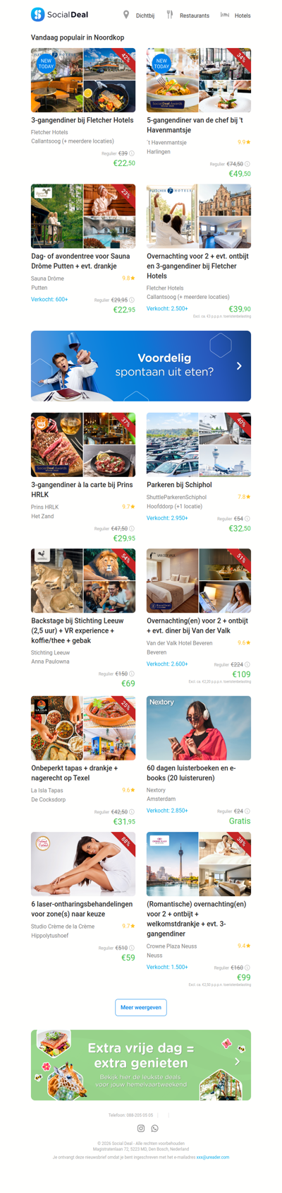 3-gangendiner bij Fletcher Hotels | 5-gangendiner van de chef bij 't Havenmantsje