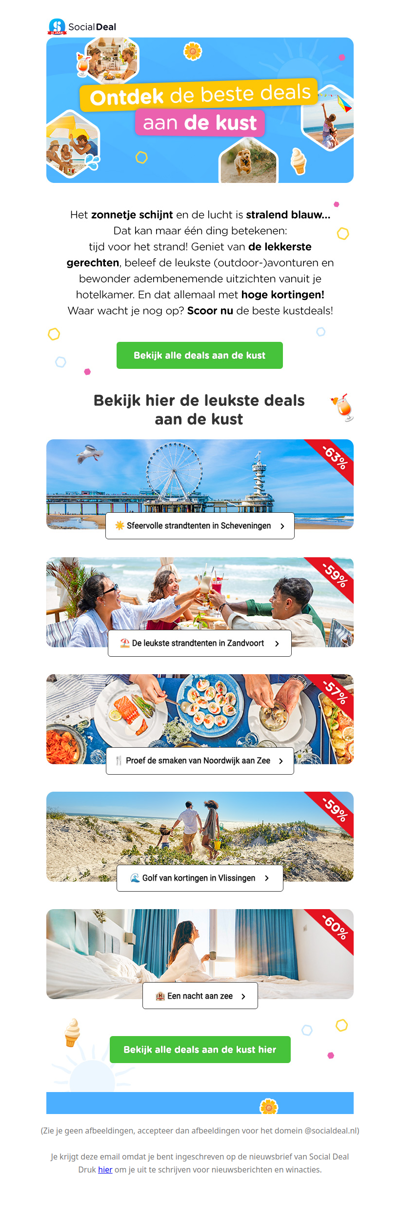 Laat dat lekkere weer maar komen ☀️ Ontdek de beste deals met hoge korting! ⛱️🌊
