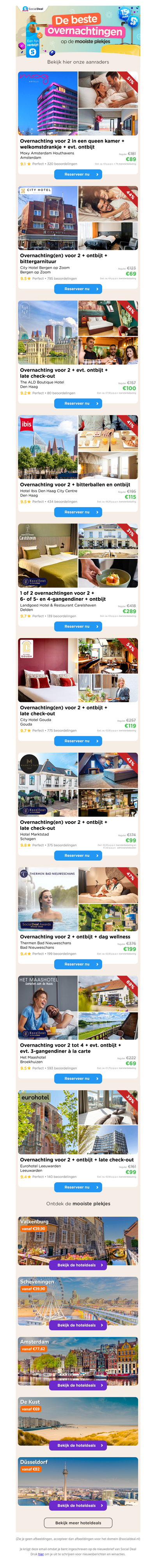 🏨 Deze zomer heerlijk een nachtje weg met 50% korting? Ontdek de beste hoteldeals op de mooiste plekjes! 😎