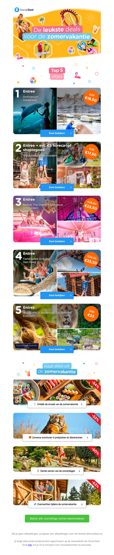 Op zoek naar inspiratie voor de zomervakantie? 🌞 Bekijk de beste zomerdeals en trek er voordelig opuit! 🎢😍