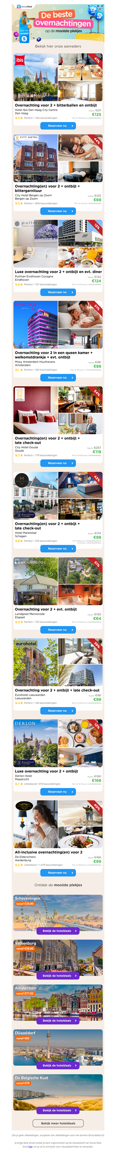 🏨 Tijdens de zomervakantie heerlijk een nachtje weg met 50% korting? Ontdek de beste hoteldeals op de mooiste plekjes! 😎