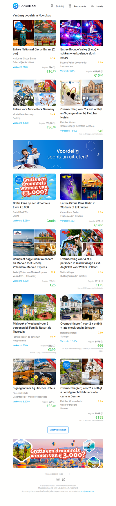 Entree Nationaal Circus Barani (2 uur) | Entree Bounce Valley (2 uur) + sokken + verkoelende slush puppy
