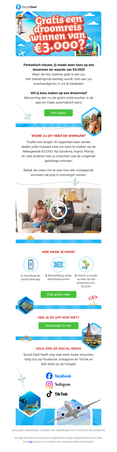 🌴 WIN nu een gratis droomreis t.w.v. €3.000! 💰