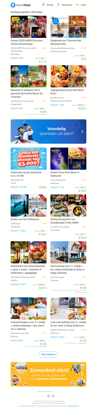 Dagentree voor Thermen Bad Nieuweschans | Entree LEGOLAND® Discovery Centre Scheveningen