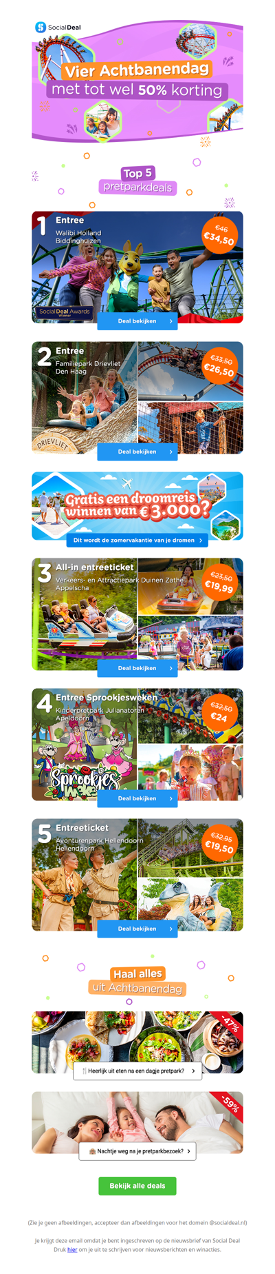 🎢 Morgen is het Achtbanendag! Scoor tot wel 50% korting 🤩