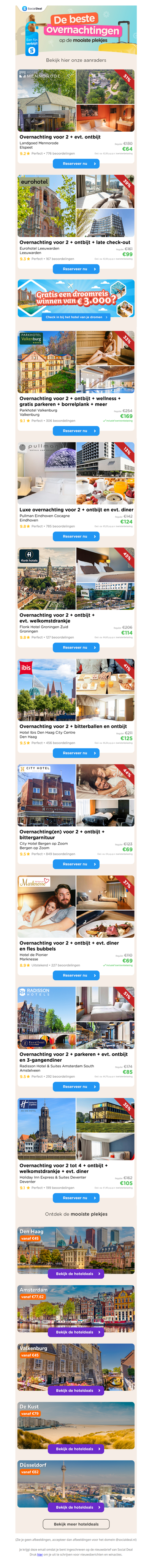 🏨 Laat je verrassen door een onvergetelijk verblijf met 50% korting. Ontdek exclusieve hoteldeals op de mooiste bestemmingen. 😍
