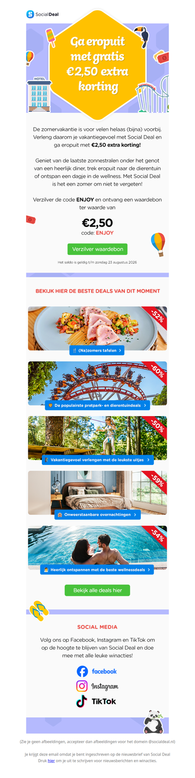 💰 Gratis €2,50 extra korting: verleng je vakantiegevoel! 😎