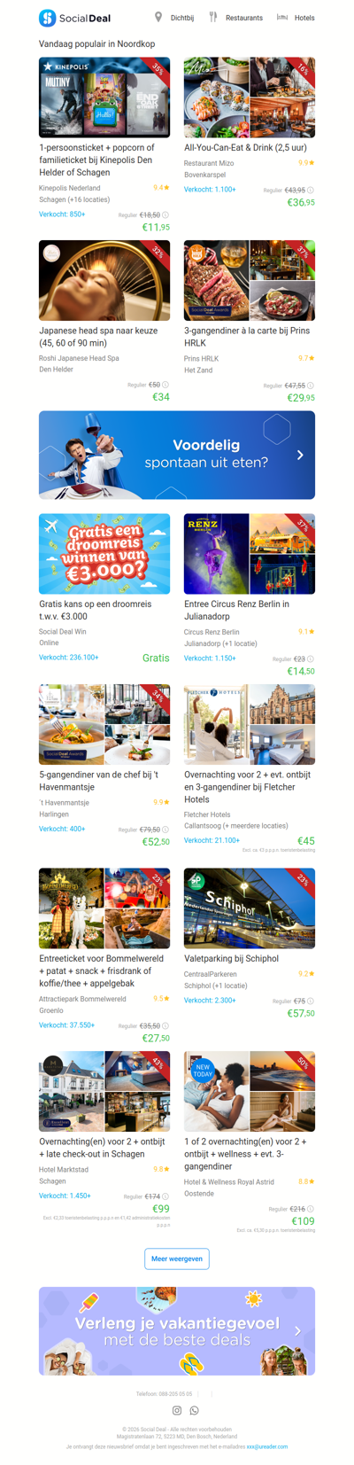 1-persoonsticket + popcorn of familieticket bij Kinepolis Den Helder of Schagen | All-You-Can-Eat & Drink (2,5 uur)