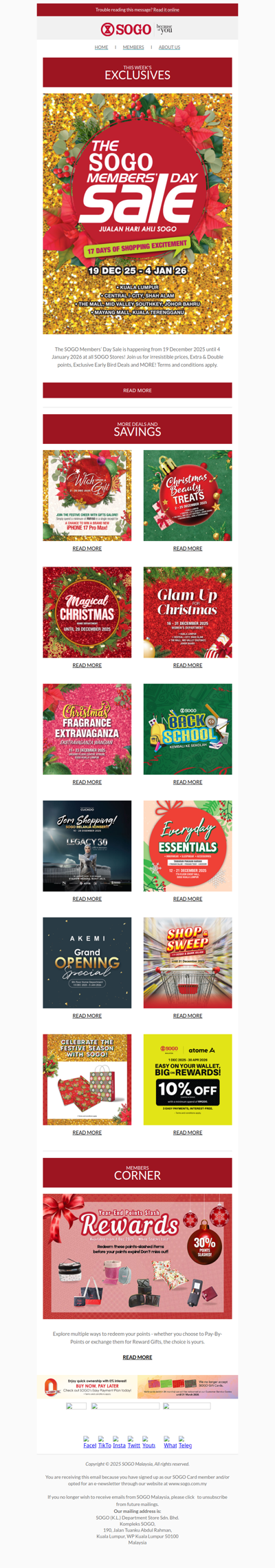 The SOGO Members' Day Sale & More Festive Deals!