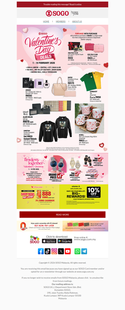 Valentine's Day Deals (1 - 14 Feb '26)