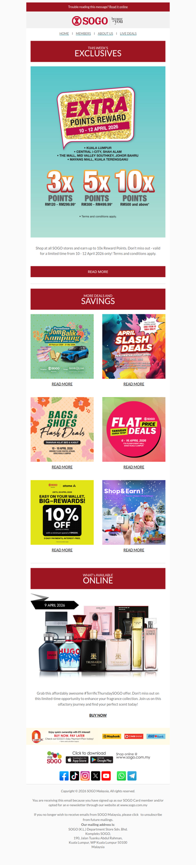 Extra Points Reward & More Deals