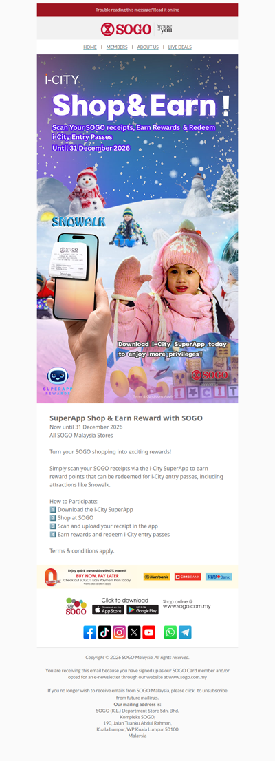 SuperApp Shop & Earn Rewards with SOGO
