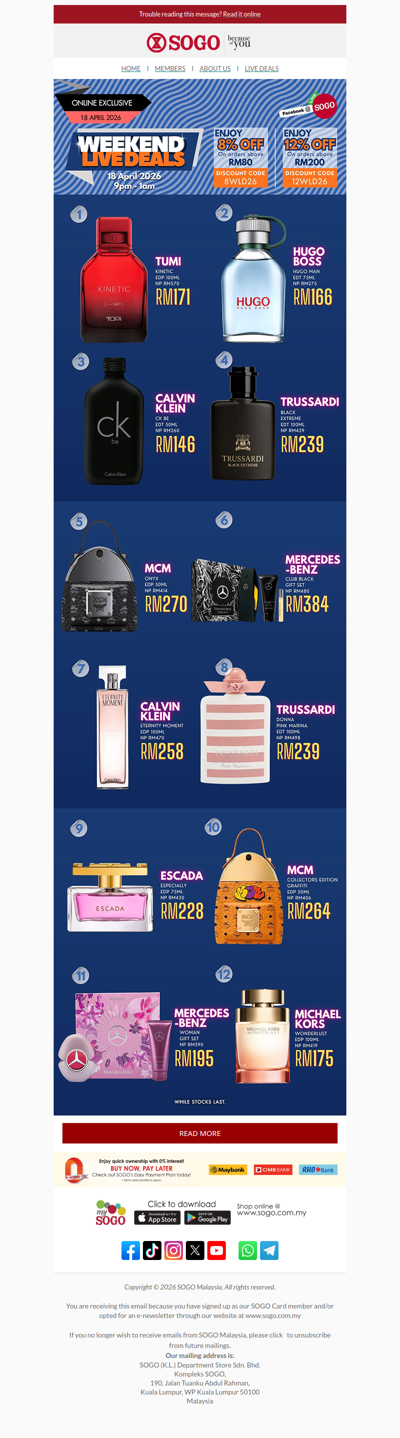 Weekend Live Deals | 18 April 2026, 9PM - 1AM