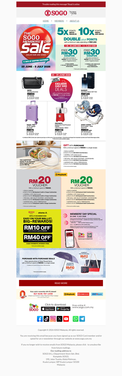 Exclusive Members' Day Deals Await (25 June - 5 July '26)