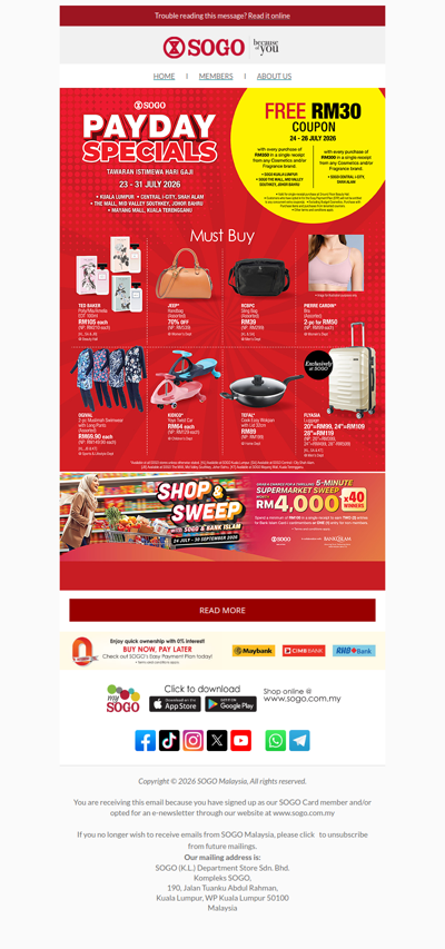 Payday Specials  |  23 - 31 July 2026