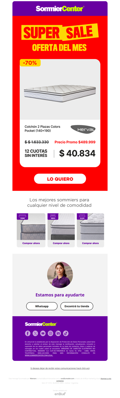 El Colchón que buscás con 70% OFF 🚨