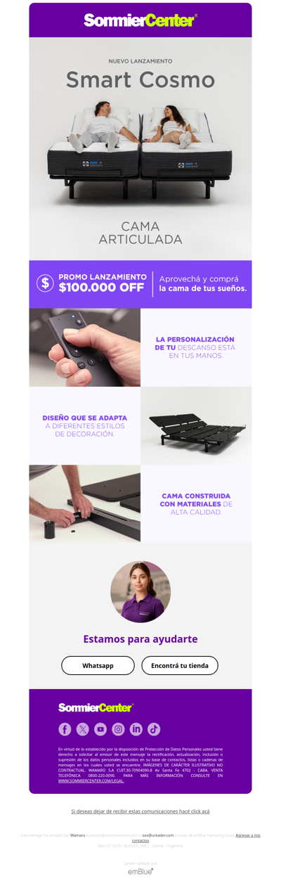 🚀 ¡Lanzamiento imperdible! 🤩 Conocé la Cama Articulada Smart Cosmo 💜